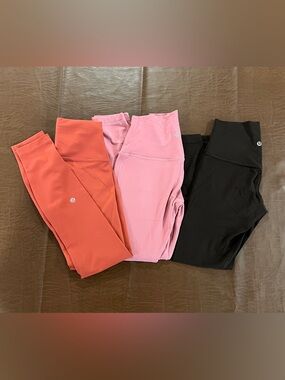 Lululemon High Rise Wunder Train Leggings Bundle of 3 - Size 4